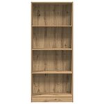 vidaXL Bibliothèque chêne artisanal 60x24x143 cm bois d'ingénierie
