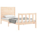 vidaXL Cadre de lit sans matelas 100x200 cm bois massif de pin