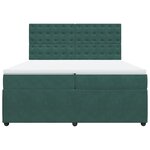 vidaXL Sommier à lattes de lit et matelas Vert foncé 200x200cm Velours