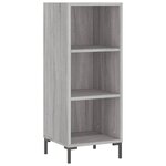 vidaXL Buffet haut Sonoma gris 34 5x34x180 cm Bois d'ingénierie