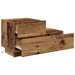 vidaXL Cabinet de chevet avec tiroir Bois ancien 70 x 36 x 40 5 cm