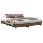 vidaXL Cadre de lit sans matelas chêne marron 200x200 cm