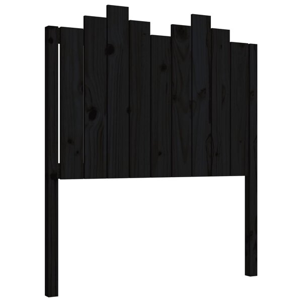vidaXL Tête de lit Noir 96x4x110 cm Bois massif de pin