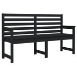 vidaXL Banc de jardin noir 159 5x48x91 5 cm bois massif de pin