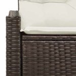 vidaXL Canapé de jardin avec coussin Marron 123 x 62 x 69 cm polyrotin