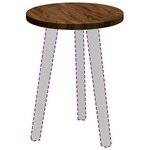 vidaXL Plateau de table Marron foncé Ø 40 x 2 5 cm