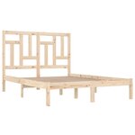 vidaXL Cadre de lit bois massif 135x190 cm double