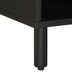 vidaXL Meuble TV noir 80x33 5x46 cm bois massif manguier brut