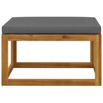 Vidaxl salon de jardin 3 pièces avec coussins bois d'acacia solide