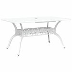 vidaXL Ensemble de salle à manger pour jardin 7 Pièces Blanc Aluminium