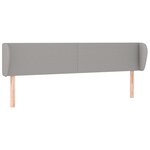 vidaXL Tête de lit avec oreilles Gris clair 183x23x78/88 cm Tissu