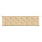 vidaXL Coussins de banc de jardin lot de 2 beige mélangé tissu