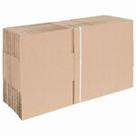 vidaXL Boîte Pliable 50 Pièces Marron 25 x 17.5 x 10 cm Carton