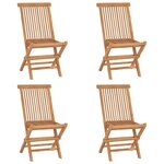 vidaXL Mobilier à dîner d'extérieur pliable 5 Pièces Bois solide de teck