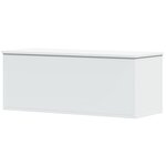 vidaXL Boîte de rangement blanc 90x35x35 cm bois d'ingénierie