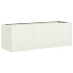 vidaXL Jardinière blanc 120x40x40 cm acier laminé à froid