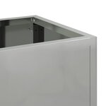 vidaXL Bac de jardin surélevé Argent 100 x 26 x 82 cm Acier galvanisé