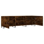 vidaXL Meuble TV chêne fumé 150x30x50 cm bois d'ingénierie