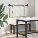 vidaXL Tête de lit suspendue Avec lumière LED Blanc Simili cuir