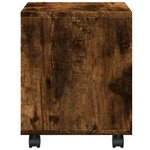 vidaXL Armoire roulante chêne fumé 37x33x42 5 cm bois d'ingénierie