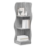 vidaXL Étagère d'angle Sonoma gris 34 x 33 x 102 cm Bois d'ingénierie