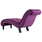 vidaXL Chaise longue Velours Violet