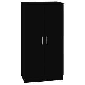 vidaXL Armoire à chaussures Noir 55x35x108 cm Bois d'ingénierie