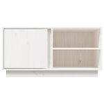 vidaXL Meuble TV Blanc 80x35x40 5 cm Bois de pin massif