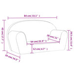 vidaXL Canapé pour enfants 2 places gris clair peluche douce