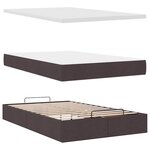 vidaXL Lit ottoman avec matelas marron foncé 120x200 cm tissu