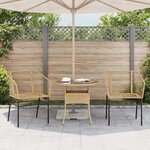 vidaXL Chaises de jardin lot de 2 marron résine tressée
