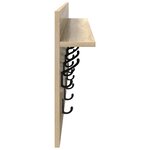 vidaXL Porte-manteau mural avec étagère avec stockage Chêne sonoma 100 x 40 x 12 cm