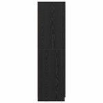 vidaXL Armoire avec stockage Noir 80 x 51 x 180 cm Bois d'ingénierie