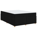 vidaXL Cadre de lit avec matelas Noir 160 x 200 cm tissu