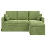 vidaXL Canapé Vert clair 198 x 134 x 80 cm Velours