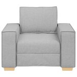 vidaXL Canapé Fauteuil Gris Nuage 100x78x84 cm Tissu