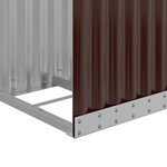 vidaXL Porte-bûches marron 40x45x170 cm acier galvanisé