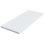 vidaXL Coussins de Matelas Blanc 70 x 200 cm Polyester sans colle