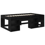 vidaXL Cadre de lit pour enfants avec rangement Chêne noir 80 x 200 cm