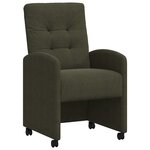 vidaXL Chaises de Salle à Manger avec Roues 2 pc Cuir suédé faux