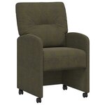 vidaXL Chaises de Salle à Manger avec Roues 2 pc Simili cuir suédé