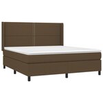 vidaXL Sommier à lattes de lit matelas LED Marron foncé 160x200 cm