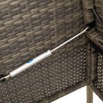 vidaXL Banc de jardin avec coussins gris résine tressée