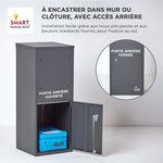 Boîte à colis Large Gris foncé 2 portes Acier galvanisé SMART PARCEL BOX™