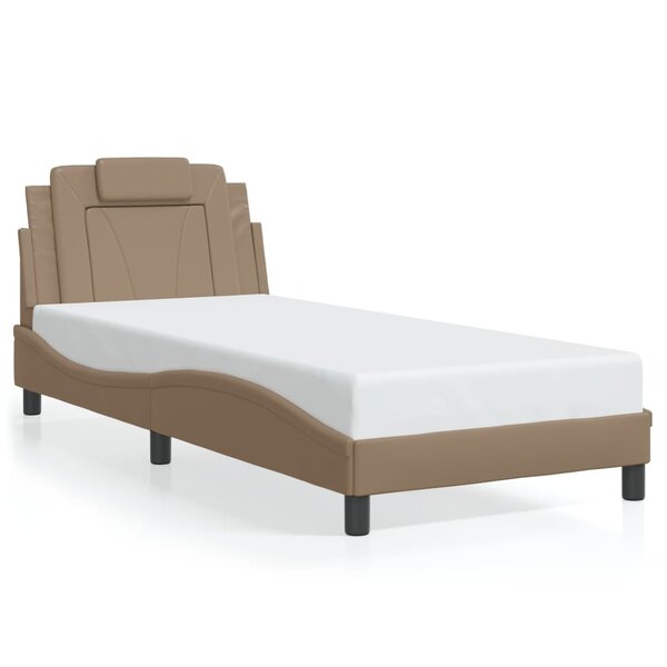 vidaXL Cadre de lit Viana sans matelas cappuccino 80x200 cm similicuir