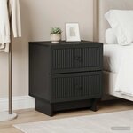 vidaXL Cabinet de chevet 2 pc Noir 43 x 34 5 x 47 5 cm
