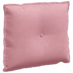 vidaXL Coussin de Dos Rose 60 x 50 cm Tissu en velours côtelé
