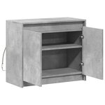 vidaXL Buffet avec LED gris béton 72x34x61 cm bois d'ingénierie