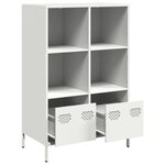 vidaXL Buffet haut blanc 68x39x103 5 cm acier