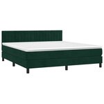 vidaXL Sommier à lattes de lit et matelas Vert foncé 160x200cm Velours